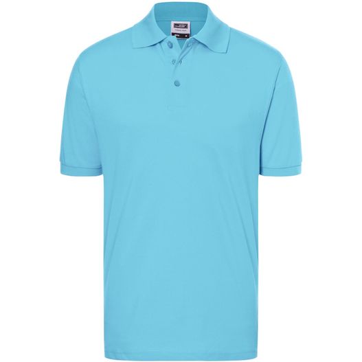 ein hellblaues poloshirt mit weißem kragen Classic Polo - Hochwertiges Polohemd mit Armbündchen (Bild 1)