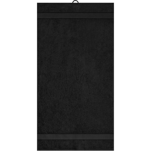 ein schwarzes handtuch, das an einer wand hängt Hand Towel - Handtuch im modischen Design (Bild 1)