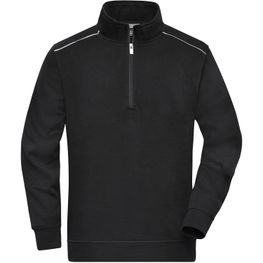 Produktabbildung Workwear Half-Zip Sweat - SOLID - - Sweatshirt mit Stehkragen, Reißverschluss und Kontrastpaspel Workwear Half-Zip Sweat - SOLID - - Sweatshirt mit Stehkragen, Reißverschluss und Kontrastpaspel