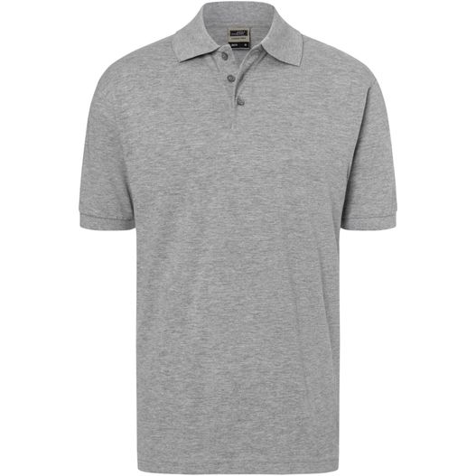 ein graues poloshirt mit kragen Classic Polo - Hochwertiges Polohemd mit Armbündchen (Bild 1)