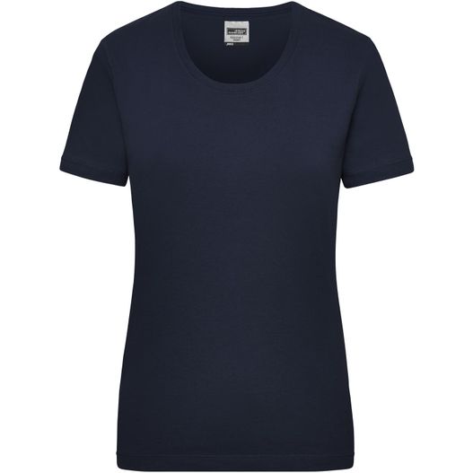 ein frauen navy t - shirt mit v-hals Workwear-T Women - Strapazierfähiges klassisches T-Shirt (Bild 1)