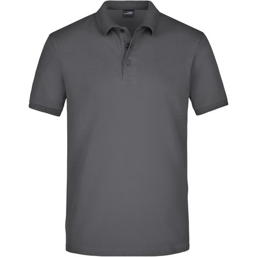ein graues poloshirt mit kragen Men's Elastic Polo Piqué - Klassisches Polo in elastischer Piqué-Qualität (Bild 1)