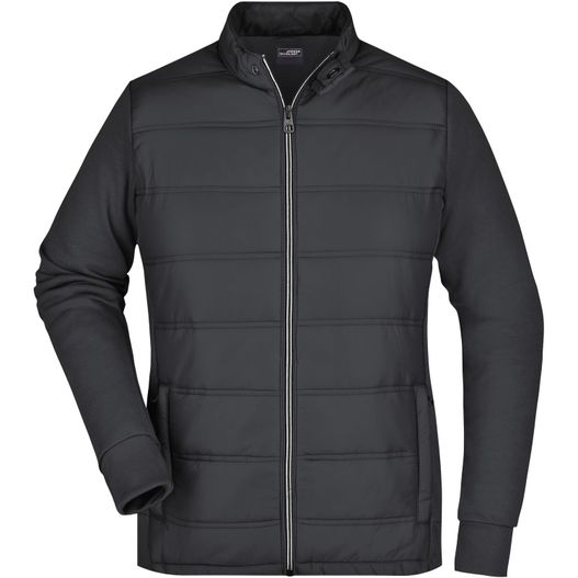 Ladies' Hybrid Sweat Jacket - Modische Sweatjacke in attraktivem Materialmix (Bild 1)