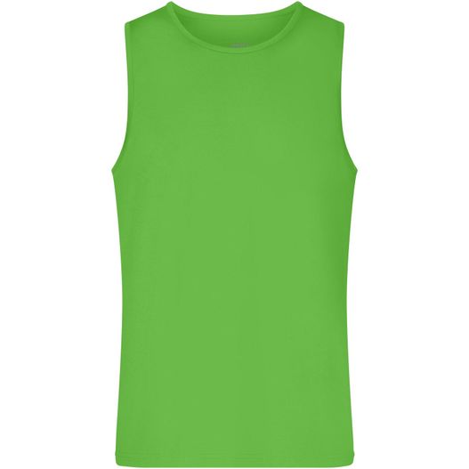 ein grüner tanktop mit weißem hintergrund Men's Active Tanktop - Funktionstop für Freizeit und Sport (Bild 1)