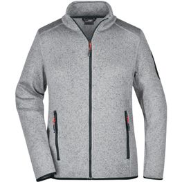Ladies' Knitted Fleece Jacket - Modische Strickfleece Jacke mit Stehkragen