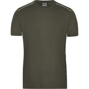 Men's Workwear T-Shirt - SOLID - - Strapazierfähiges und pflegeleichtes T-shirt mit Kontrastpaspel