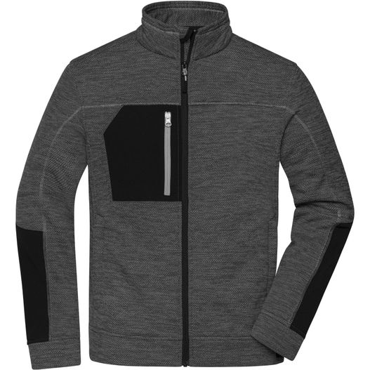 Men's Structure Fleece Jacket - Pflegeleichte Strick-Fleecejacke für Arbeit und Freizeit (Bild 1)