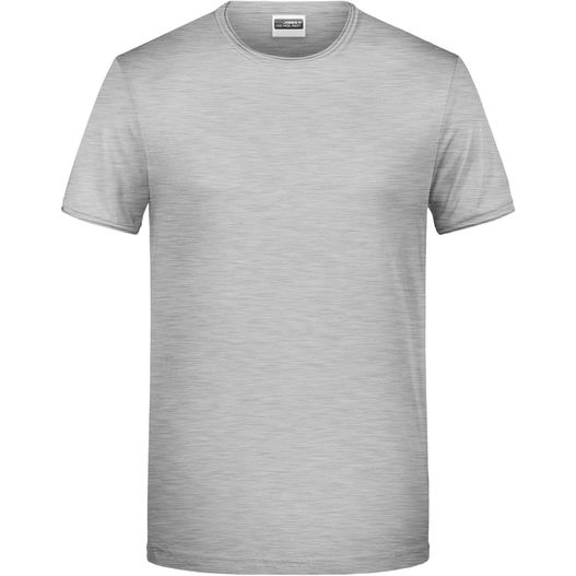 Men's-T - T-Shirt mit trendigem Rollsaum (Bild 1)