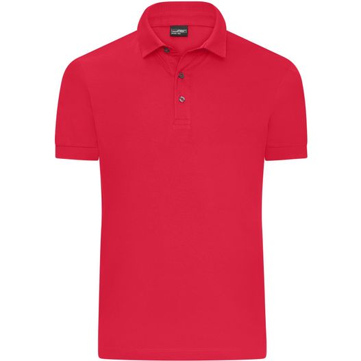 ein rotes poloshirt mit knöpfen Men's Mercerised Polo - Regular-Fit Polo in Premiumqualität (Bild 1)
