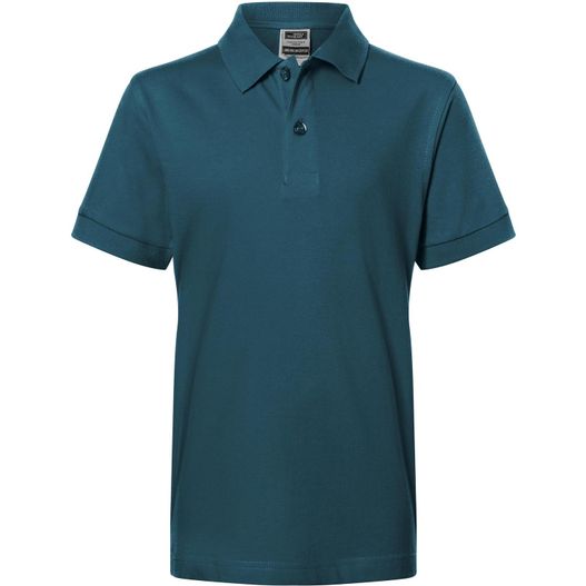 ein tealgrünes poloshirt mit kragen und knopfverschluss Classic Polo Junior - Hochwertiges Polohemd mit Armbündchen (Bild 1)