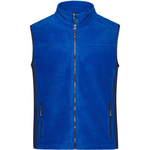 die männer flöhe weste in blau Men's Workwear Fleece Vest - STRONG - - Strapazierfähige Fleeceweste im Materialmix (Bild 1)