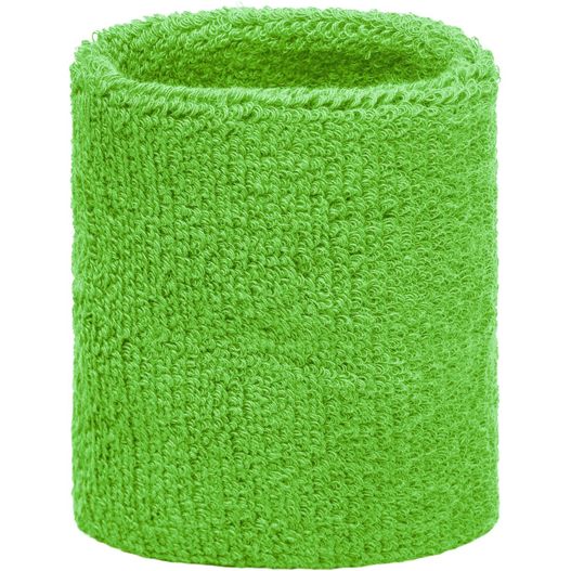 ein grünes armband auf weißem hintergrund Terry Wristband - Armschweißband aus weichem Frottee (Bild 1)