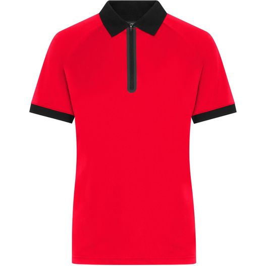 Ladies' Zip-Polo - Polo mit Reißverschluss aus Funktions-Polyester für Promotion, Sport und Freizeit (Bild 1)