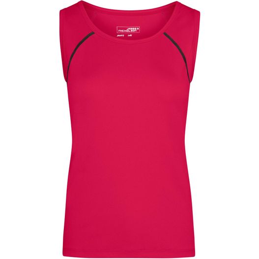 ein damen tanktop mit seitlichem reißverschluss Ladies' Sports Tanktop - Funktionstop für Fitness und Sport (Bild 1)