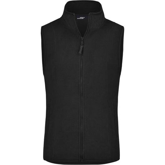 eine schwarze weste mit einem reißverschluss Girly Microfleece Vest - Leichte Weste aus Microfleece (Bild 1)