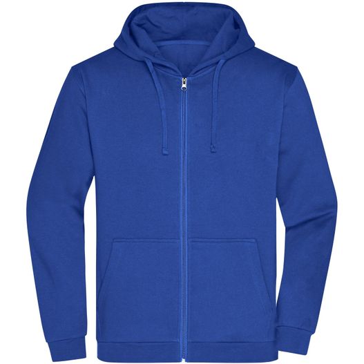ein blauer kapuzenpullover mit kapuze auf der vorderseite Men's Promo Zip Hoody - Klassische Sweatjacke mit Kapuze (Bild 1)