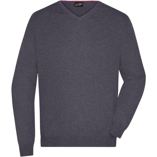 Men's V-Neck Pullover - Klassischer Baumwoll-Pullover (Bild 1)