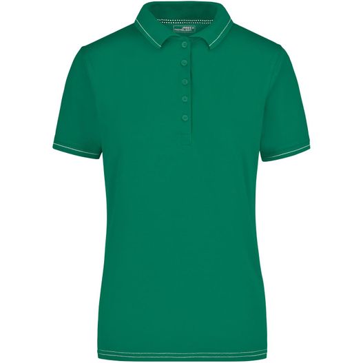 Ladies' Elastic Polo - Hochwertiges Poloshirt mit Kontraststreifen (Bild 1)