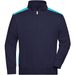 Workwear Half-Zip Sweat - COLOR - - Sweatshirt mit Stehkragen, Reißverschluss und Kontrasteinsätzen