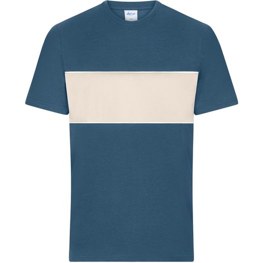 T-Shirt colour-block UNISEX - Unisex T-Shirt mit Kontrasteinsatz (Bild 1)