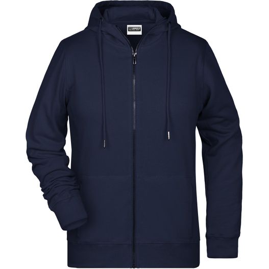 ein navy blue hoodie mit einem reißverschluss hoodie Ladies' Zip Hoody - Sweatjacke mit Kapuze und Reißverschluss (Bild 1)