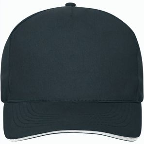 5 Panel Sandwich Cap Bio Cotton - 5 Panel Cap mit ungebürsteter Oberfläche