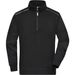 Workwear Half-Zip Sweat - SOLID - - Sweatshirt mit Stehkragen, Reißverschluss und Kontrastpaspel