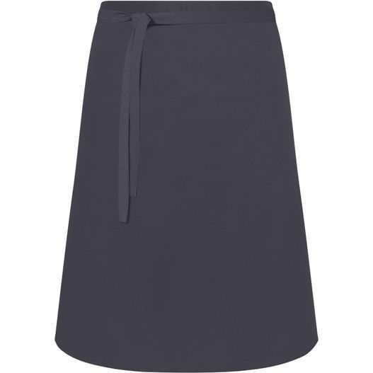 eine graue schürze mit einem schwarzen gürtel Apron Short - Kurze Bistroschürze (Bild 1)