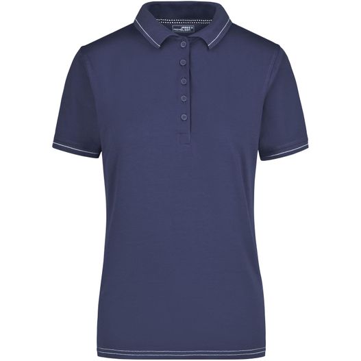 Ladies' Elastic Polo - Hochwertiges Poloshirt mit Kontraststreifen (Bild 1)