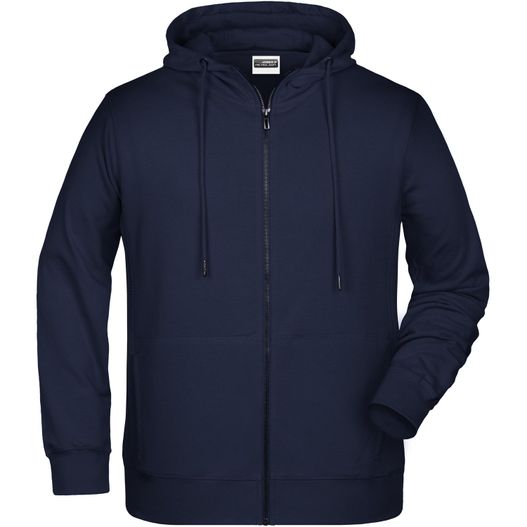 ein navy blauer kapuze mit einer reißverschlusshaube Men's Zip Hoody - Sweatjacke mit Kapuze und Reißverschluss (Bild 1)