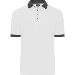 Men's Polo - Klassisches Polo mit kontrastfarbigem Kragen und Armbündchen in Piqué-Qualität