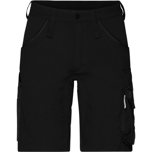 Workwear Stretch-Bermuda Slim Line - Spezialisierte kurze Arbeitshose in schmaler Schnittführung mit elastischen Einsätzen und funktionellen Details (Bild 1)