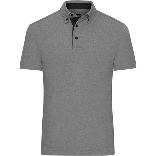 Men's Plain Polo - Polo mit Button-Down Kragen (Bild 1)