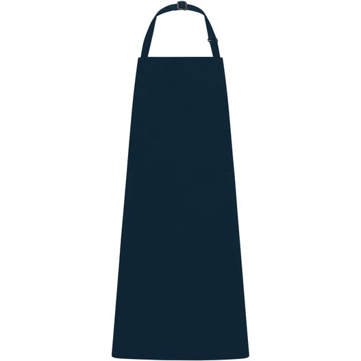 eine schwarze schürze mit einem langen gurt Apron with Bib - Klassische Latzschürze (Bild 1)