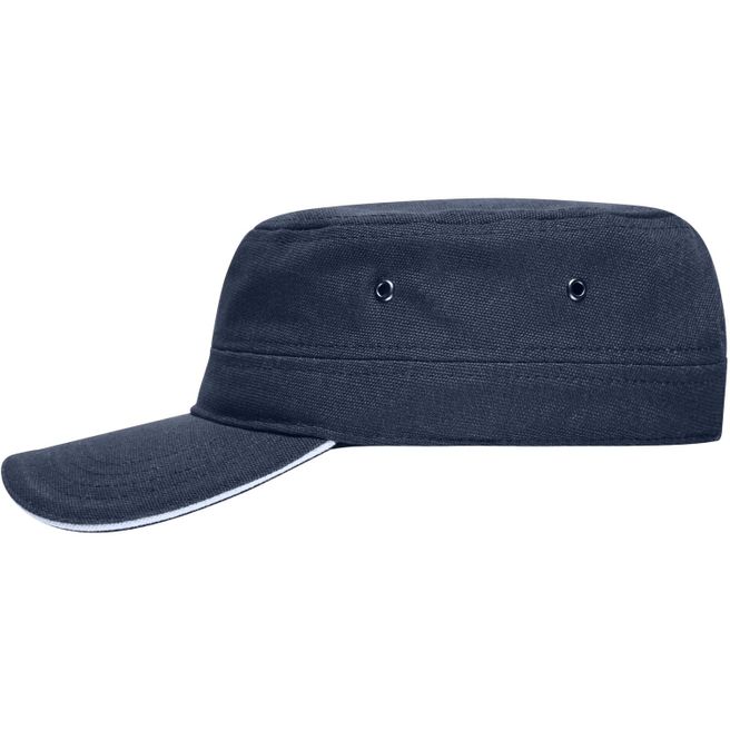 Military Sandwich Cap - Sandwich Cap im Military-Stil aus robustem Baumwollcanvas