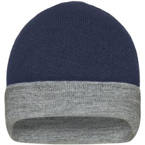 Reversible Beanie - Wendemütze mit breitem Kontrastumschlag