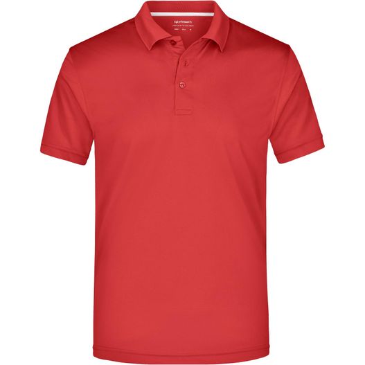 ein rotes poloshirt mit weißem kragen Men's Polo High Performance - Funktionspolo (Bild 1)