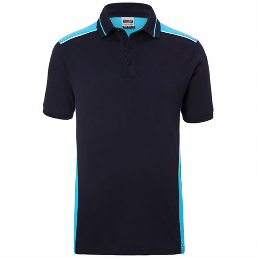 Men's Workwear Polo - COLOR - - Pflegeleichtes und strapazierfähiges Polo mit Kontrasteinsätzen (Bild 1)