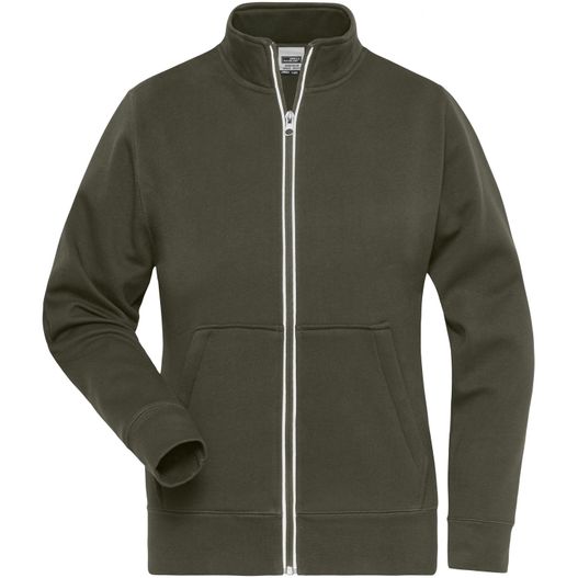 Ladies' Doubleface Work Jacket -  SOLID - - Funktionelle Jacke mit Stehkragen und Kängurutasche (Bild 1)