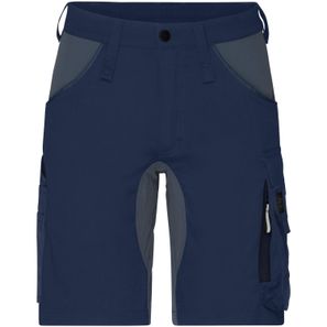 Workwear Stretch-Bermuda Slim Line - Spezialisierte kurze Arbeitshose in schmaler Schnittführung mit elastischen Einsätzen und funktionellen Details
