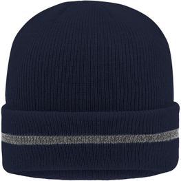 Reflective Beanie - Klassische Strickmütze mit einem reflektierenden Streifen im Umschlag (ohne Schutzfunktion/keine PSA)