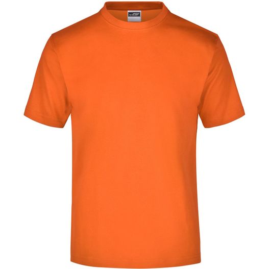 ein oranges t-shirt mit weißem hintergrund Round-T Medium (150g/m²) - Komfort-T-Shirt aus Single Jersey (Bild 1)