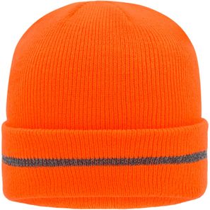 Reflective Beanie - Klassische Strickmütze mit einem reflektierenden Streifen im Umschlag (ohne Schutzfunktion/keine PSA)