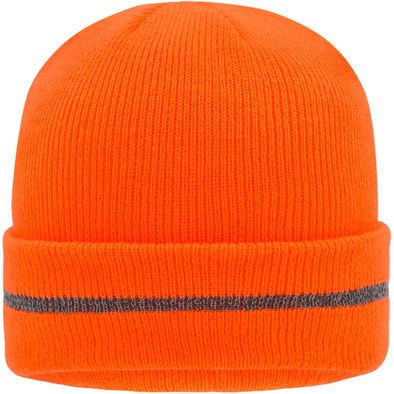 Reflective Beanie - Klassische Strickmütze mit einem reflektierenden Streifen im Umschlag (ohne Schutzfunktion/keine PSA)
