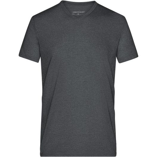 Men's Heather T-Shirt - Modisches T-Shirt mit V-Ausschnitt (Bild 1)