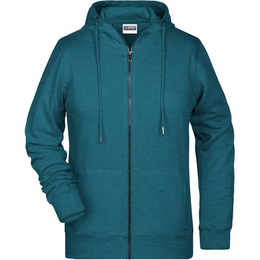 ein tealfarbener kapuze mit reißverschluss Ladies' Zip Hoody - Sweatjacke mit Kapuze und Reißverschluss (Bild 1)