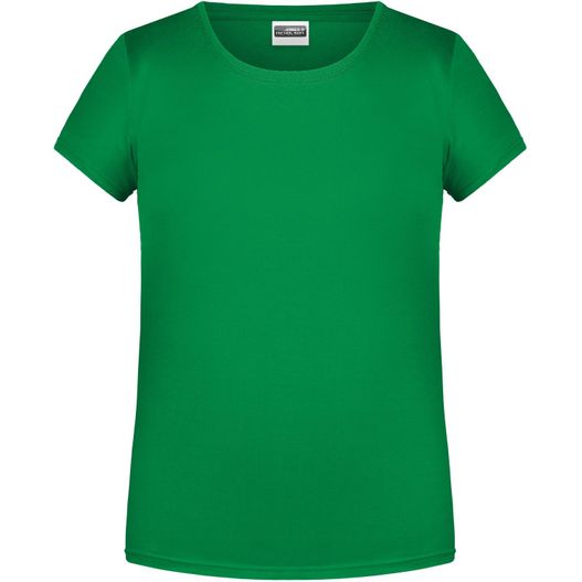 ein grünes t-shirt auf weißem hintergrund Girls' Basic-T - T-Shirt für Kinder in klassischer Form (Bild 1)