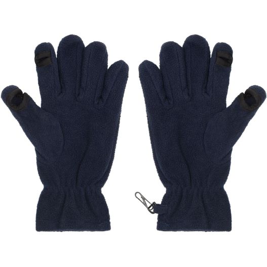 ein paar handschuhe mit reißverschluss am handgelenk Touch-Screen Fleece Gloves - Funktionale Microfleece Handschuhe (Bild 1)