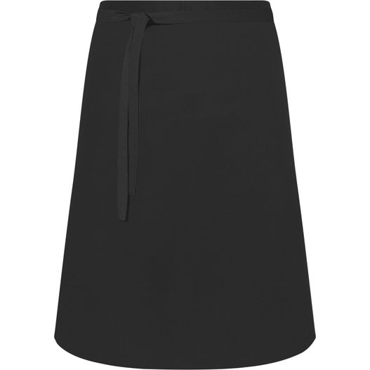 ein schwarzer rock mit einer krawatte an der taille Apron Short - Kurze Bistroschürze (Bild 1)