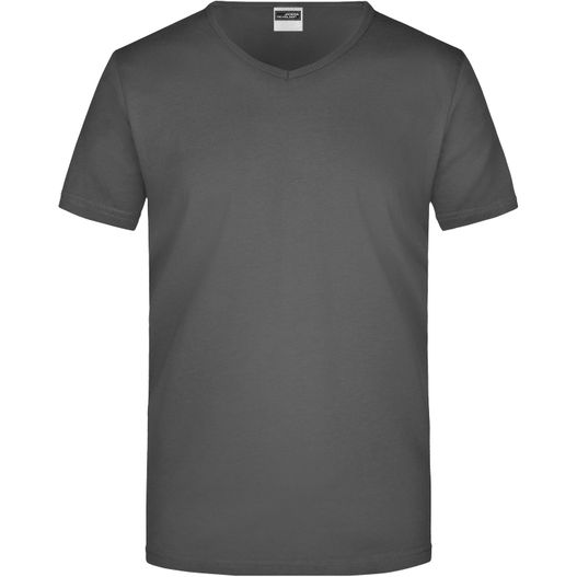 Men's Slim Fit V-T - Figurbetontes V-Neck-T-Shirt (Bild 1)